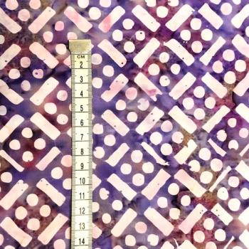 Preview: PURPLE SQUARES - Ranier - Batikstoff aus Indonesien